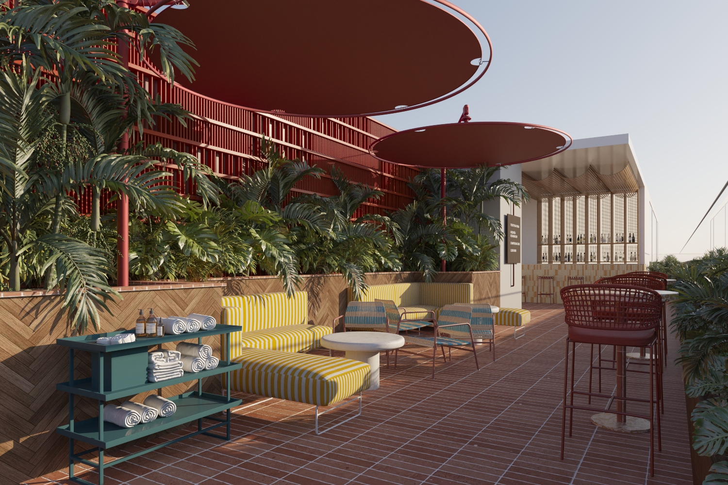 Azo Lounge Bar rooftop terrace at VISTAH