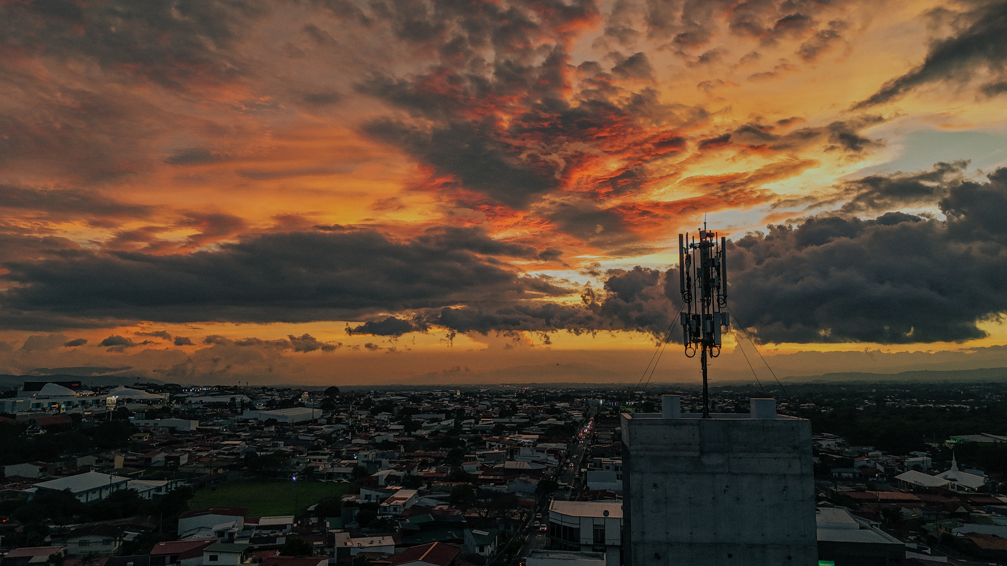 Heredia, the City of Flowers, at golden hour